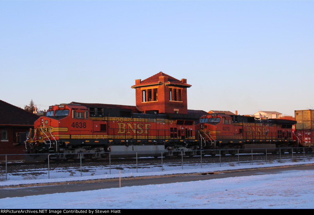 BNSF in the setting sun